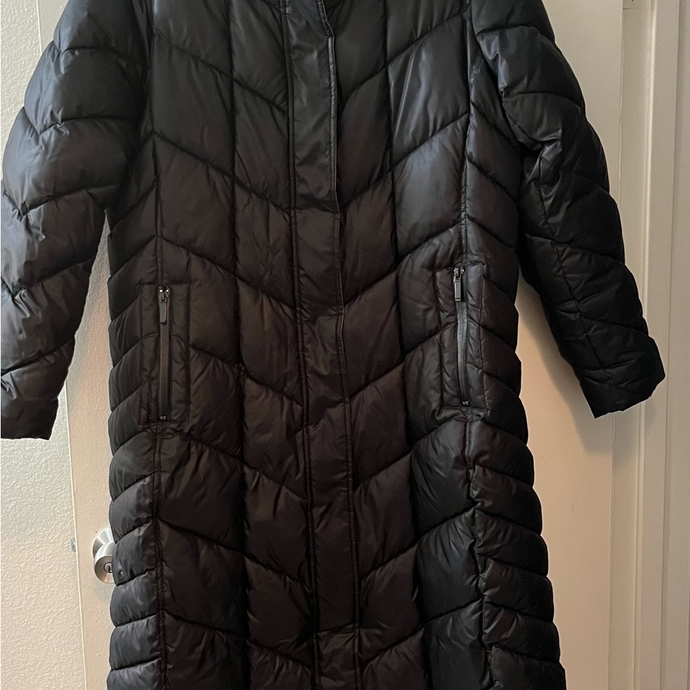 Gallery Midnight Chevron Puffer Coat